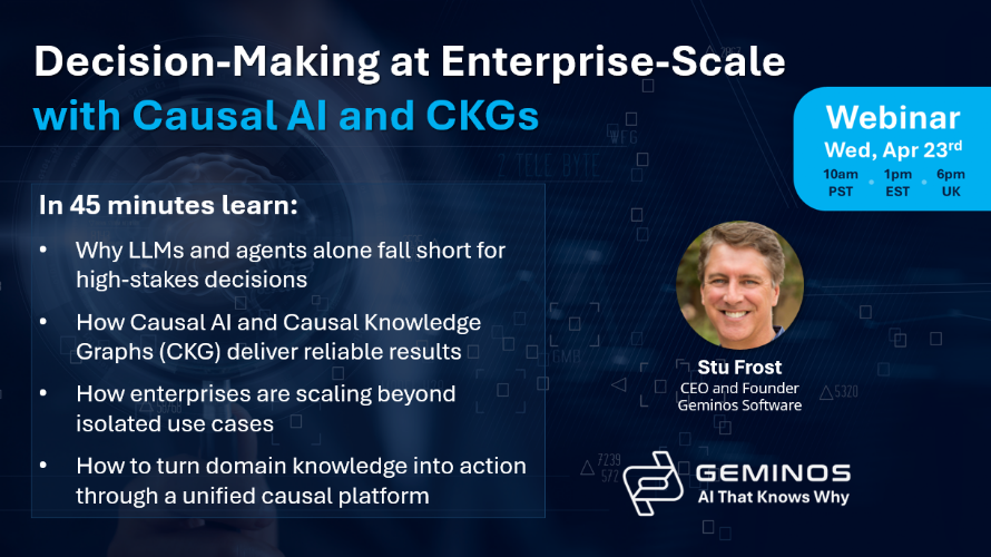 Making Decisions at Enterprise Scale with Causal AI and Causal Knowledge Graphs